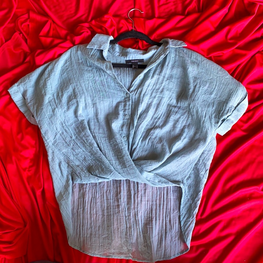 High-low blouse, slightly oversized